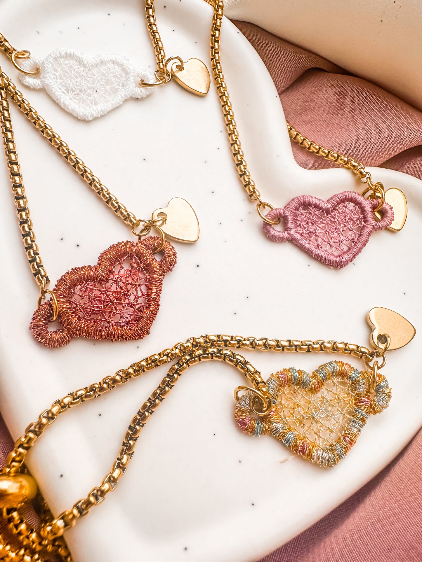 Heart Linked Bracelet